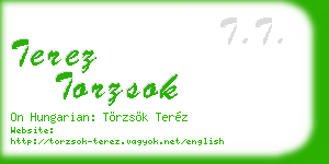 terez torzsok business card